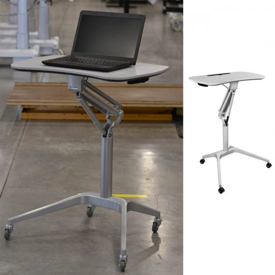 Mobile sit-stand workstations